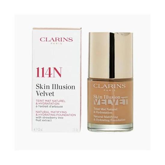 Clarins Skin Illusion Velvet Natural Matifying & Hydrating Foundation 30 ml / 114N