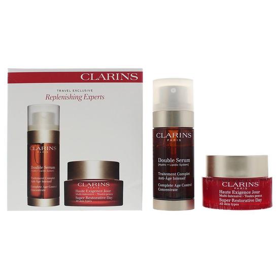 Clarins Super Restorative Day Cream Gift Set 50ml Day Cream + 30ml Double Serum