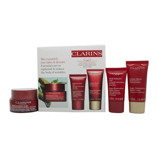 Clarins Super Restorative Gift Set 50ml Day Cream + 15ml Night Cream + 30ml Hand Cream