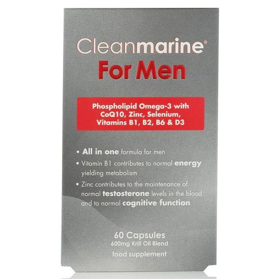 Cleanmarine Arine Cleanmarine Krill Oil For Men 600mg Marine Gelcaps 60 Gelcaps