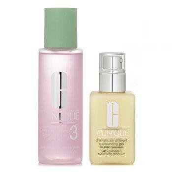 Clinique Dramatically Different Set 3: Moisturising Gel & Clarifying Lotion 3 Combination Oily To Oily