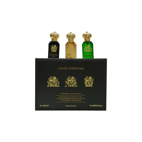 Clive Christian Feminine Traveller Gift Set 10ml 1872 Eau De Parfum + 10ml No1 Eau De Parfum + 10ml X Eau De Parfum