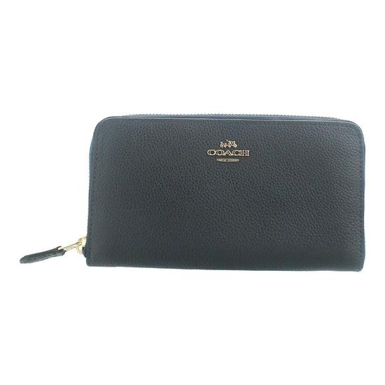 Coach Accordion Navy Zip Wallet