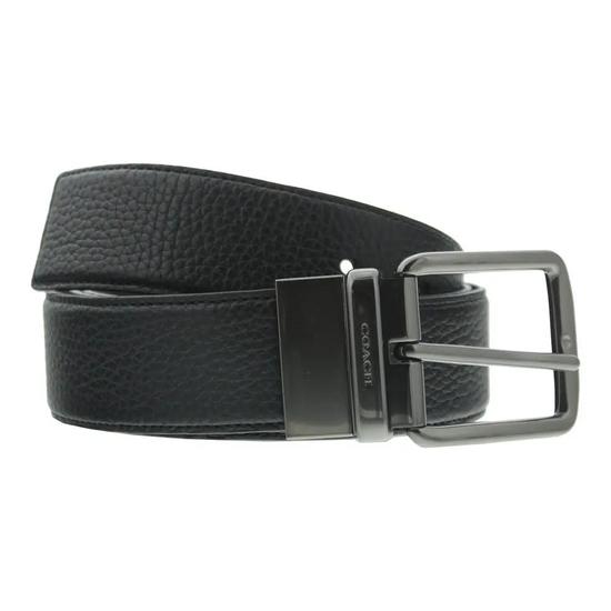 Coach Wide Reversible Black & Mahogany Belt