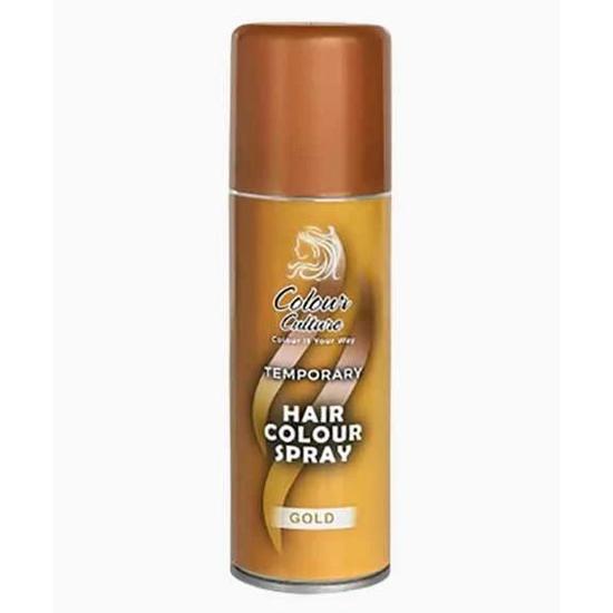 Colour Culture Temporary Gold Colour Hair & Body Glitter Spray 125ml