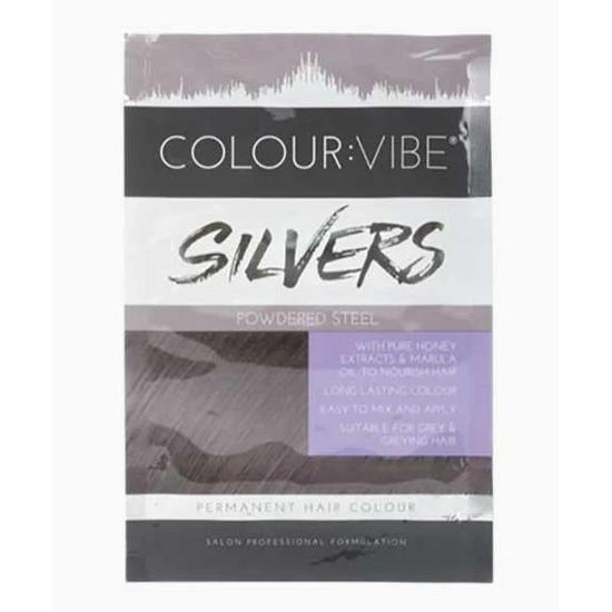 Colour Vibe Silvers Permanent Hair Colour Powdered Steel