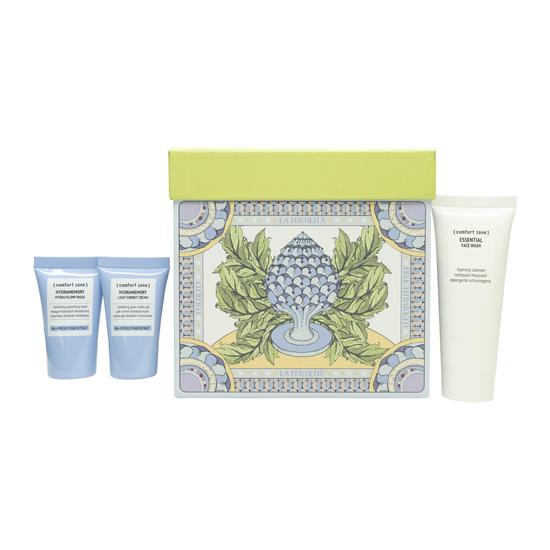 Comfort Zone Young Cleansing Hydrating Face Gift Set 75ml Face Wash + 30ml Plump Mask + 30ml Light Sorbet Cream