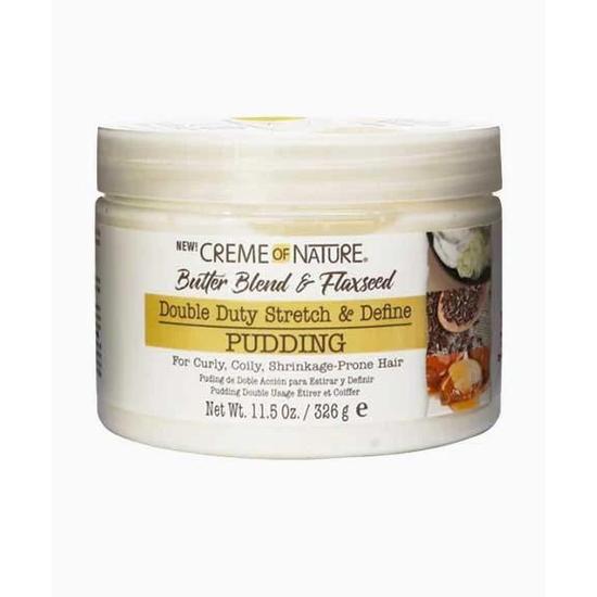 Creme Of Nature Butter Blend & Flaxseed Double Duty Stretch & Define Pudding 326 g