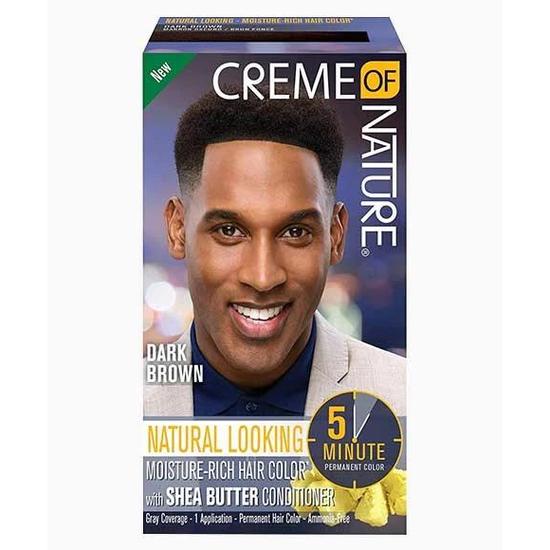 Creme Of Nature Mens Moisture Rich Hair Colour Dark Brown 1 Application