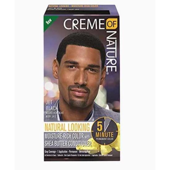 Creme Of Nature Mens Moisture Rich Hair Colour Jet Black 1 Application