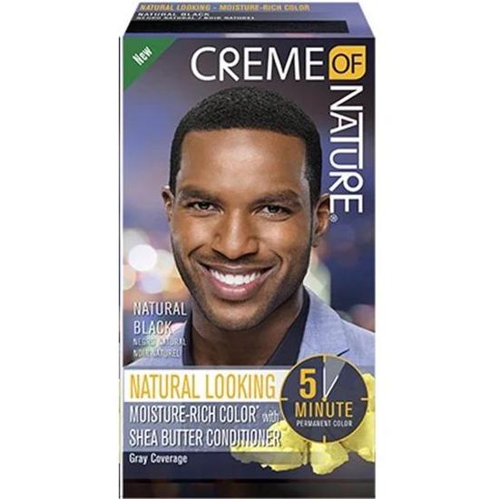 Creme Of Nature Mens Moisture Rich Hair Colour With Shea Butter Conditioner Natural Black 1 Application / Natural Black