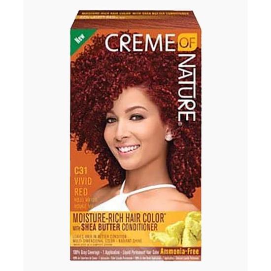 Creme Of Nature Moisture Rich Hair Colour With Shea Butter Conditioner C31 Vivid Red 1 Application