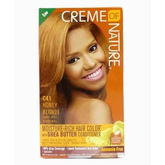 Creme Of Nature Moisture Rich Hair Colour With Shea Butter Conditioner C41 Honey Blonde 1 Application