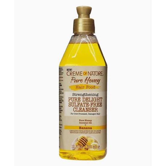 Creme Of Nature Pure Honey Hair Food Strengthening Pure Delight Sulphate Free Cleanser 355ml