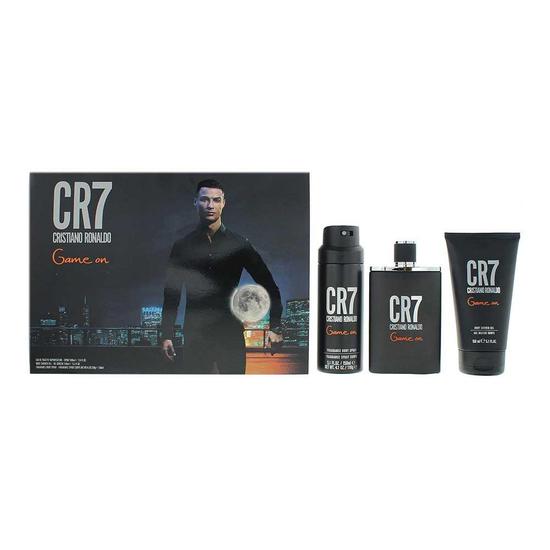 Cristiano Ronaldo Cr7 Game On Eau De Toilette 100ml, Shower Gel 150ml + Body Spray 150ml Gift Set For Him