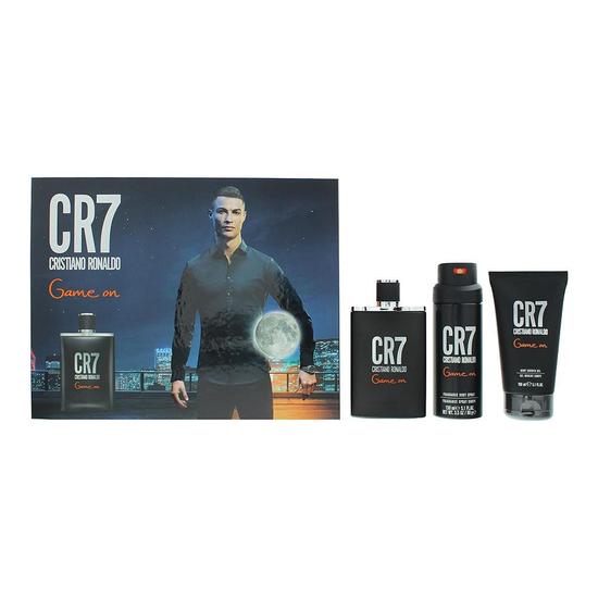 Cristiano Ronaldo Cr7 Game On Eau De Toilette Gift Set For Him 100ml