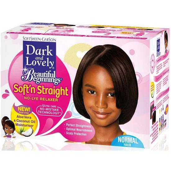 Dark and Lovely Beautiful Beginnings Soft N Straight No Lye Relaxer Normal