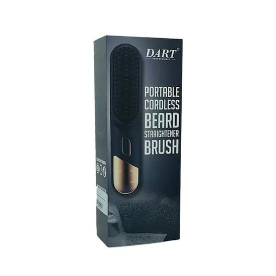 Dart Professional Portable Cordless Beard Straightener Brush Black