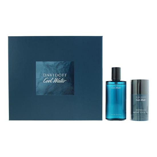 Davidoff Cool Water Eau De Toilette 75ml + Deodorant Stick 70g Gift Set 75ml