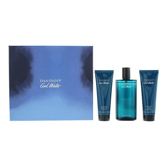 Davidoff Cool Water Eau De Toilette Shower Gel + Aftershave Balm Gift Set 125ml