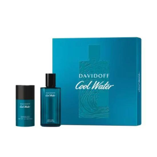 Davidoff Cool Water For Men Gift Set 75ml Eau De Toilette Men's Aftershave + 75ml Deodorant Stick