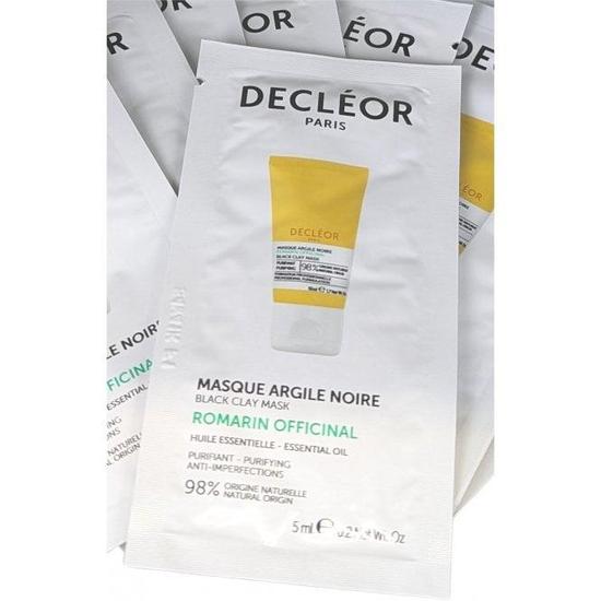 Decléor Black Clay Mask Purifying Sachet Romarin Officinal Pack Of 10