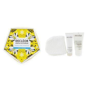 Decléor Infinite First Hydration Neroli Bigarade Gift Set: Aroma Cleanse Cleansing Mousse+ Hydra Floral Light Cream+ Cleansing Glove 3pcs