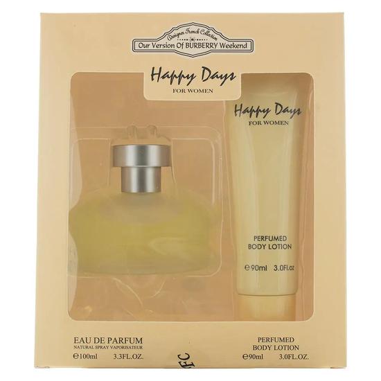 Designer French Collection Happy Days Eau De Parfum Gift Set 2 Pieces