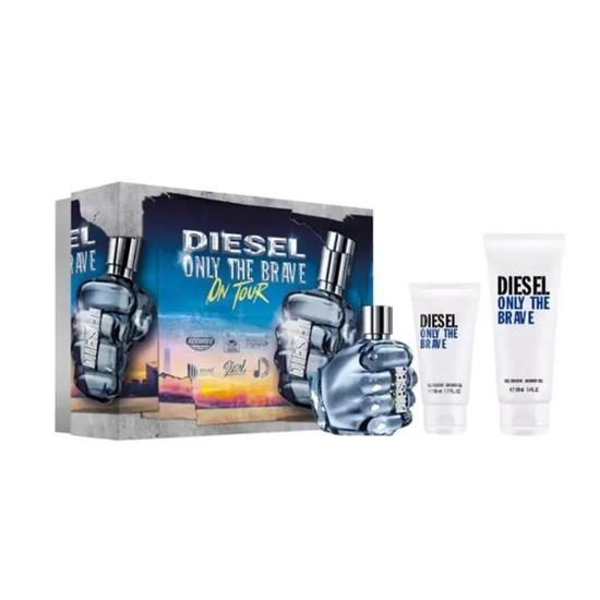 Diesel Only The Brave Eau De Toilette Men's Aftershave Gift Set With Shower Gels