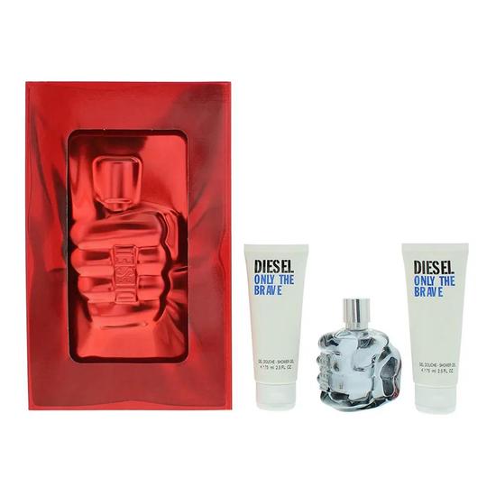 Diesel Only The Brave Gift Set: Eau De Toilette 75ml 2 X Shower Gel 75ml 3 Piece