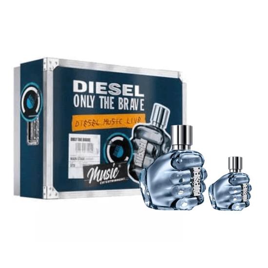 Diesel Only The Brave Men's Aftershave Gift Set 125ml Eau De Toilette + 35ml Eau De Toilette