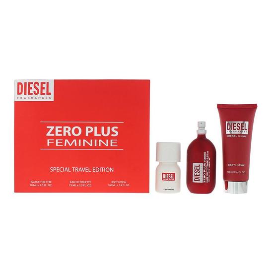 Diesel Zero Plus Feminine Eau De Toilette 75ml, 30ml + Body Lotion 100ml Gift Set 75ml