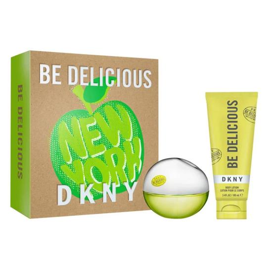 DKNY Be Delicious Women's Perfume Gift Set 30ml Eau De Parfum + 100ml Body Lotion