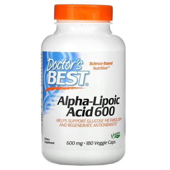 Doctor's Best Alpha Lipoic Acid 600mg Vegicaps 180 Vegicaps