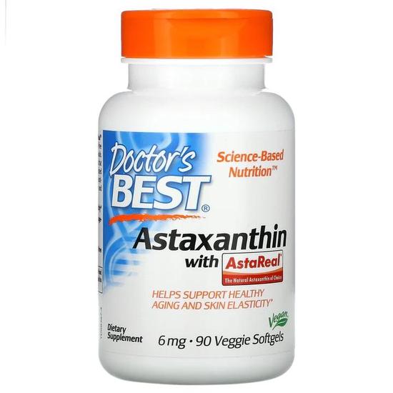 Doctor's Best Astaxanthin With AstaPure 6mg Veg Softgels 90 Softgels