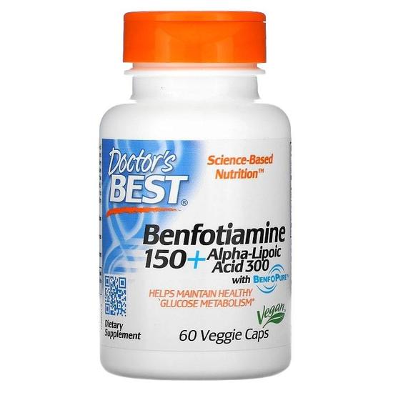 Doctor's Best Benfotiamine 150 + Alpha-Lipoic Acid 300 Vegicaps 60 Vegicaps