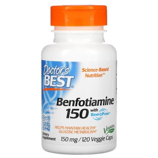 Doctor's Best Benfotiamine With BenfoPure 150mg Vegicaps 120 Vegicaps