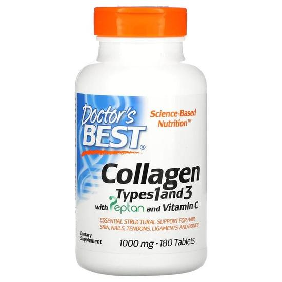 Doctor's Best Collagen Types 1 & 3 With Vitamin C 1000mg Tablets 180 Tablets