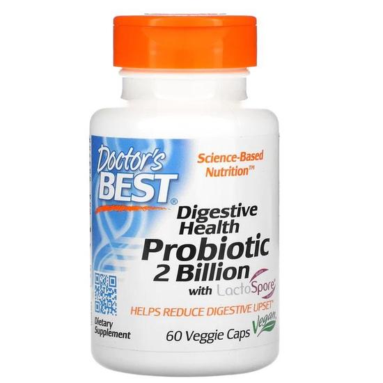 Doctor's Best Digestive Health Probiotic 2 Billion With LactoSpore Vegicaps 60 Vegicaps