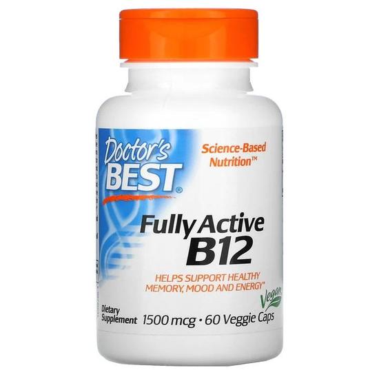 Doctor's Best Fully Active B12 1500mcg Vegicaps 60 Vegicaps