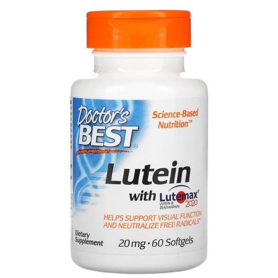 Doctor's Best Lutein With Lutemax 20mg Softgels 60 Softgels