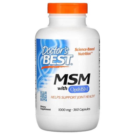 Doctor's Best MSM With OptiMSM 1000mg Capsules 360 Capsules