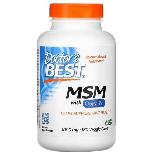 Doctor's Best MSM With OptiMSM 1000mg Vegicaps 180 Vegicaps