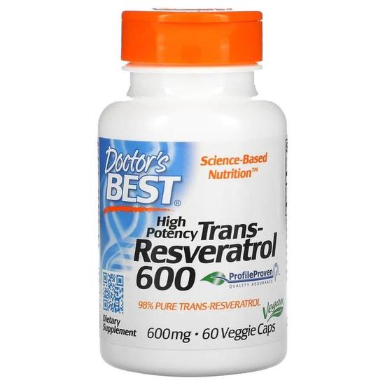 Doctor's Best Trans-Resveratrol 600 600mg Vegicaps 60 Vegicaps