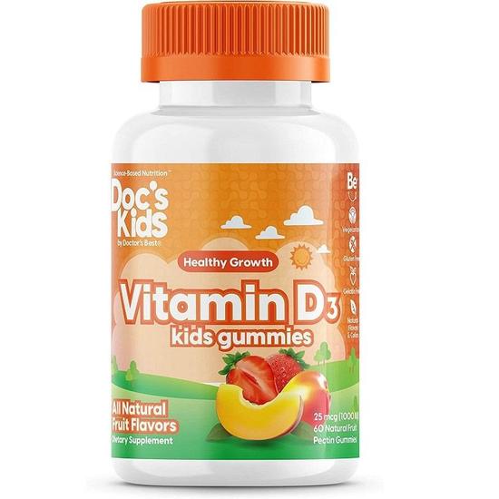 Doctor's Best Vitamin D3 Kid's Fruit Flavours Gummies 60 Gummies