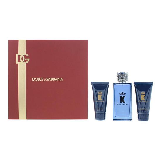 Dolce & Gabbana K Eau De Parfum Aftershave Balm + Shower Gel Gift Set 100ml