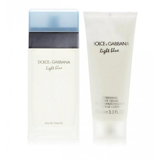 Dolce & Gabbana Light Blue Gift Set 100ml Eau De Toilette + 100ml Body Cream