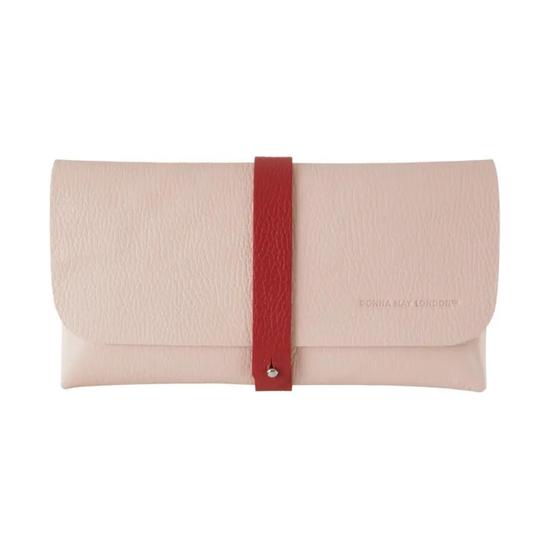 Donna May London Donna May Makeup Brush Case Pink & Red Leather