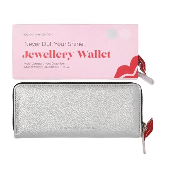 Donna May London Jewellery Wallet Silver Faux Leather