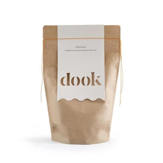 Dook Soap Dook Bath Soak: & Mandarin, Bergamot, Rosemary & Cedar Bath Salts Bag 400g